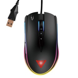 Mouse Ottico Usb Gaming Gamdias Zeus M1 RGB 8 Tasti Programmabili 7000dpi Regolabili e sistema del controllo Peso