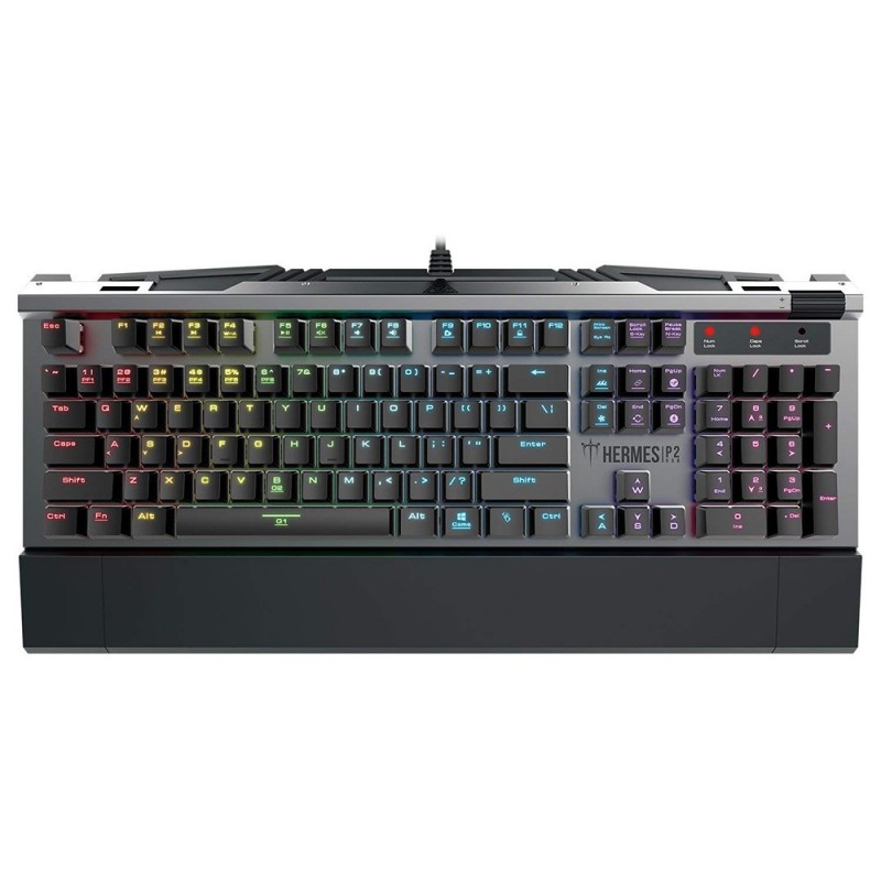 Tastiera Gaming Usb Gamdias Meccanica Hermes P2 Key Switch Ottici Blu (Optical) RGB - Layout UK