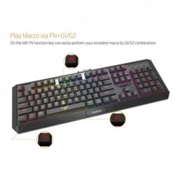 Tastiera Gaming Usb Gamdias Meccaniza Hermes P3 Key Low-Profile RGB Switch Blu (Kailh) - Layout UK