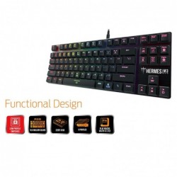 Tastiera Gaming Usb Gamdias Meccanica HERMES M3 87 keys RGB Low-Profile Switch Blu (Kailh) - Layout US