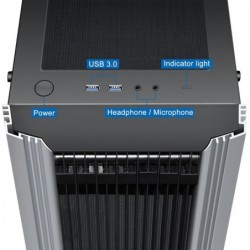 Case Atx Aigo Middle Tower Darwin 1.0MM SPCC 2*USB3.0 Dual Side Vetro Temperato