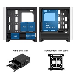 Case Atx Aigo Middle Tower Darwin 1.0MM SPCC 2*USB3.0 Dual Side Vetro Temperato