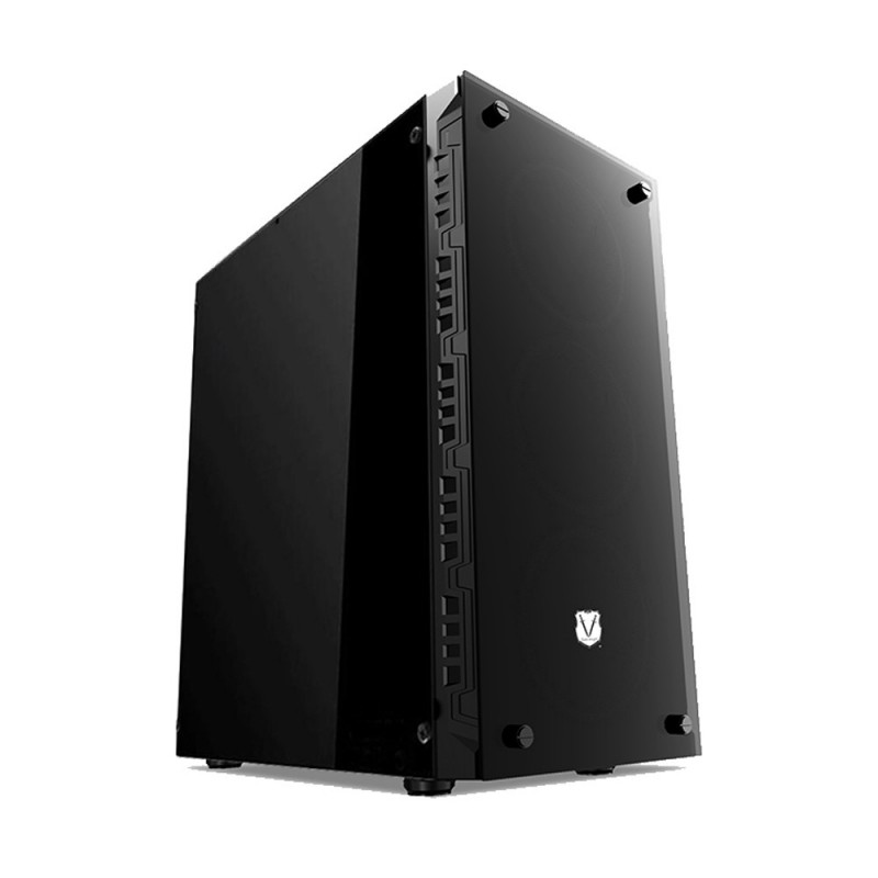 Case Atx Middle Tower Aigo J13 Black 0.45MM SPCC 3*USB3.0/2.0 Front Glass & Dual Side Plexiglass