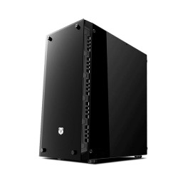 Case Atx Middle Tower Aigo J13 Black 0.45MM SPCC 3*USB3.0/2.0 Front Glass & Dual Side Plexiglass