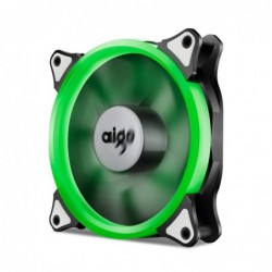 Ventola Aigo Ring 120 1500Rpm Halo Led Verde 120x120x25mm 3/4 Pin Antivibration