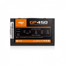 Alimentatore Atx Aigo GP450 Black 450W 80+ Bronzo Fan 12cm PFC Attivo