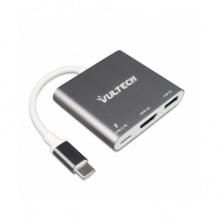 Cavo Adattatore Type-C 3in1 VulTech ATC-01 1 HDMI 1 USB 3.0 1 PD