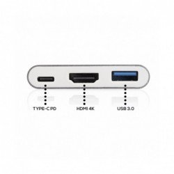 Cavo Adattatore Type-C 3in1 VulTech ATC-01 1 HDMI 1 USB 3.0 1 PD