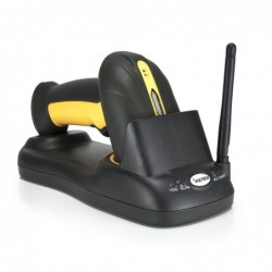 Lettore Pistola Laser Wireless Vultech Barcode Con Base Black