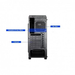 Case Atx Noua Noob Black 0.55MM SPCC 3*USB3.0/2.0 2*Light RGB Side Full Plexiglass