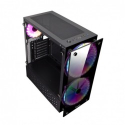 Case Atx Noua Demon T2 Black 0.65MM SPCC 3*USB3.0/2.0 3*Fan Rgb Rainbow Front & Side Glass