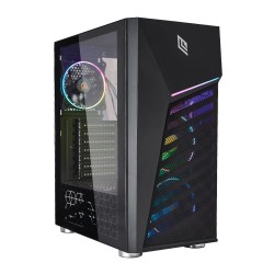 Case Atx Noua Diamond C3 Black 0.6mm SPCC 3*Usb3.0/2.0 3*Fan Dual Halo Rgb Addressable 1*Strip ADD-RGB Side Glass