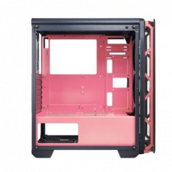 Case Atx Noua Cool G2 Pink 0.6MM SPCC 3*USB3.0/2.0 4*Fan Dual Halo Rgb Rainbow Front & Dual Side Glass