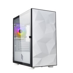 Case Micro Tower Noua Fobia L9 White 0.60MM SPCC 3*USB3.0/2.0 1*Fan Bianca Rgb Rainbow Side Glass Chiusura Magnetica