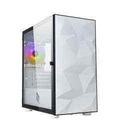 Case Micro Tower Noua Fobia L9 White 0.60MM SPCC 3*USB3.0/2.0 1*Fan Bianca Rgb Rainbow Side Glass Chiusura Magnetica