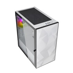 Case Micro Tower Noua Fobia L9 White 0.60MM SPCC 3*USB3.0/2.0 1*Fan Bianca Rgb Rainbow Side Glass Chiusura Magnetica