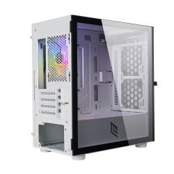 Case Micro Tower Noua Fobia L9 White 0.60MM SPCC 3*USB3.0/2.0 1*Fan Bianca Rgb Rainbow Side Glass Chiusura Magnetica