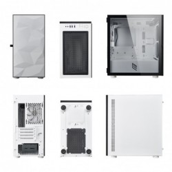 Case Micro Tower Noua Fobia L9 White 0.60MM SPCC 3*USB3.0/2.0 1*Fan Bianca Rgb Rainbow Side Glass Chiusura Magnetica