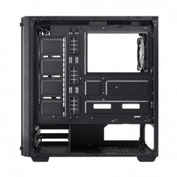 Case Atx Noua Utopia F2 Black 0.70mm SPCC 3*USB3.0/2.0 4*Fan Triplo Halo Slim Rgb Rainbow Addressable Front & Side Glass