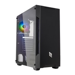 Case Atx Noua Utopia F8 Black 0.70mm SPCC 3*USB3.0/2.0 1*Fan Rgb Rainbow Addressable 1*Strip Side Glass