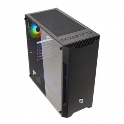 Case Atx Noua Utopia F8 Black 0.70mm SPCC 3*USB3.0/2.0 1*Fan Rgb Rainbow Addressable 1*Strip Side Glass