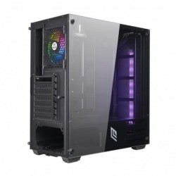 Case Atx Noua Utopia F8 Black 0.70mm SPCC 3*USB3.0/2.0 1*Fan Rgb Rainbow Addressable 1*Strip Side Glass
