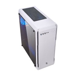 Case Atx Noua Noob X3 White 0.55MM SPCC 3*USB3.0/2.0 1*Fan 15 Led Blu Side Glass