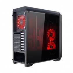 Case Atx Noua Noob X4 Black 0.55MM SPCC 3*USB3.0/2.0 3*Fan 15 Led Rosso Side Full Plexiglass