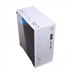 Case Atx Noua Noob X7 White 0.55MM SPCC 2*USB3.0/2.0 1*Fan 15 Led Blu Side Full Plexiglass