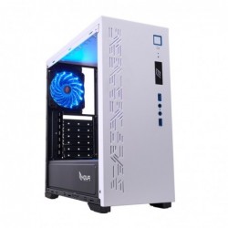 Case Atx Noua Noob X7 White 0.55MM SPCC 2*USB3.0/2.0 1*Fan 15 Led Blu Side Full Plexiglass