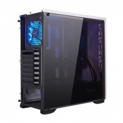 Case Atx Noua Noob X7 White 0.55MM SPCC 2*USB3.0/2.0 1*Fan 15 Led Blu Side Full Plexiglass