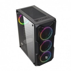 Case Atx Noua Smash S1 Black 0.45MM SPCC 3*USB3.0/2.0 4*Fan Dual Halo Rgb Rainbow Addressable Front Mesh Side Glass