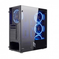 Case Atx Noua Smash S7 Black 0.50MM SPCC 3*USB3.0/2.0 4*Fan 40 Led Dual Halo Blu Side Glass