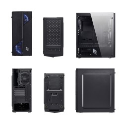 Case Atx Noua Smash S7 Black 0.50MM SPCC 3*USB3.0/2.0 4*Fan 40 Led Dual Halo Blu Side Glass