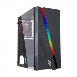 Case Atx Noua Smash S9 Black 0.50MM SPCC 3*USB3.0/2.0 1*Fan Dual Halo Addressable 1*Strip Led ADD-RGB Side Glass