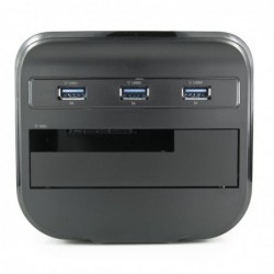 Docking Station Vultech 1 Slot HDD SATA 2,5/3,5 3 Porte Usb 3.0 Con Hub e Caricatore USB Nera