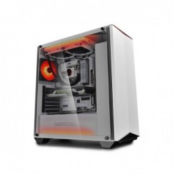 Case Atx Full Tower Deepcool Earlkase White 0.7MM SPCC 2*USB3.0/2.0 1*Fan RGB 120mm Side Glass