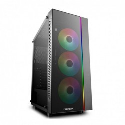 Case Atx Tower Deepcool Matrexx 55 Black 0.6MM SPCC 3*USB3.0/2.0 3*Fan CF120 Rainbow 1*Strip Rainbow Front & Side Glass