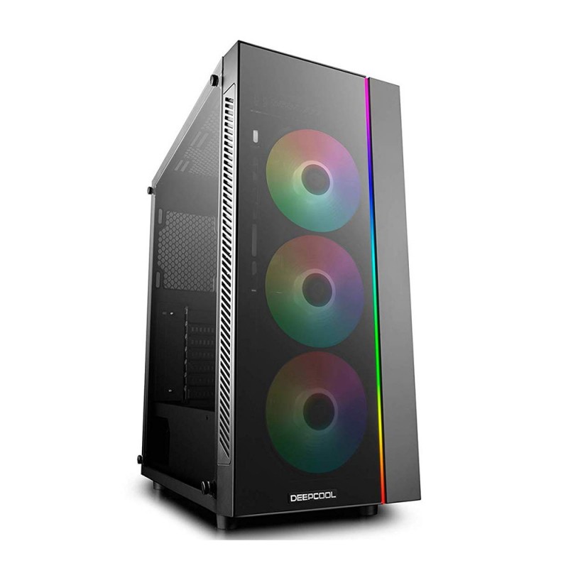 Case Atx Tower Deepcool Matrexx 55 Black 0.6MM SPCC 3*USB3.0/2.0 3*Fan CF120 Rainbow 1*Strip Rainbow Front & Side Glass
