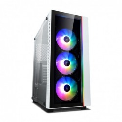 Case Atx Tower Deepcool Matrexx 55 V3 White 0.6mm SPCC 3*Fan Rgb Rainbow 5V Sync Front & Side Glass