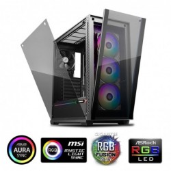 Case Atx Full Tower Deepcool Matrexx 70 Black 0.6MM SPCC 3*USB3.0/2.0 3*Fan 120mm ADD-RGB Front & Side Glass