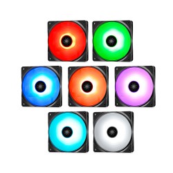 Ventola Deepcool RF120 (Kit 5pcs con Controller) 1500Rpm 6 Led RGB PWM 120x120x25mm 4Pin