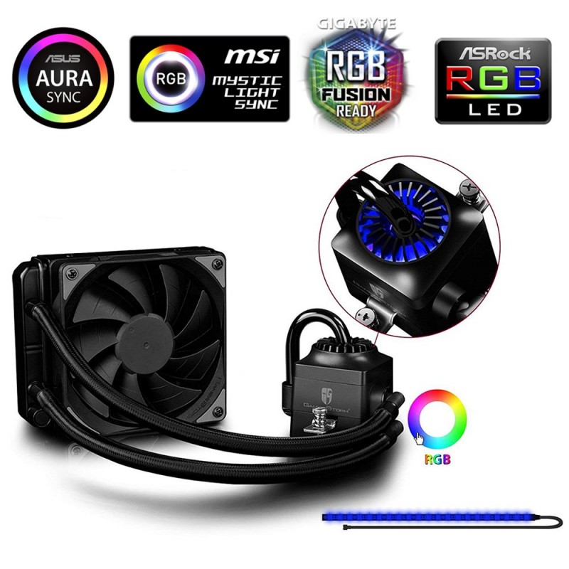 Dissipatore Deepcool Captain 120 EX RGB Kit Raffreddamento Liquido Per  Processori Amd Intel Ventola 120mm / Led