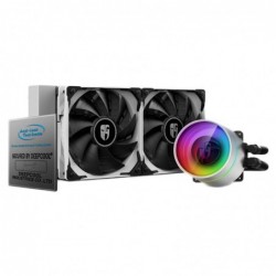 Dissipatore a Liquido Deepcool Castle 240EX Bianco Anti-Leak Rainbow per CPU Intel & Amd AM4 2*Fan 120mm