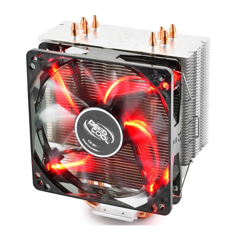 Dissipatore Deepcool Gammaxx 400 Per Cpu Amd Am4 & Intel 4 Heatpipes 1*Fan Led Rosso PWM 120mm