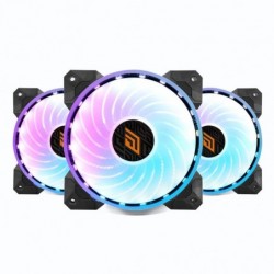 Ventola Noua Boreas DE53 Kit (3*fan+controller) 12cm 1200Rpm 18Led RGB Rainbow 120x120x25cm 6Pin Pwm Rgb Sync 5V