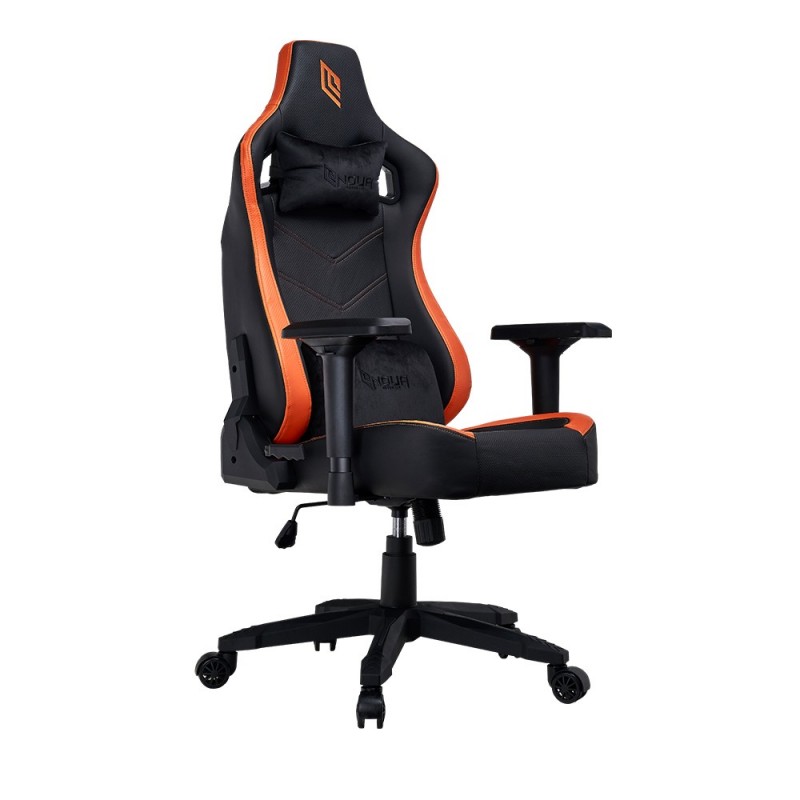 Sedia Gaming Noua Lou L7 in Pelle Black/Orange Braccioli 4D e Schienale Inclinabile