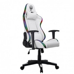 Sedia Gaming Noua Mao M7 White Rgb Rainbow Braccioli 3D e Schienale Inclinabile