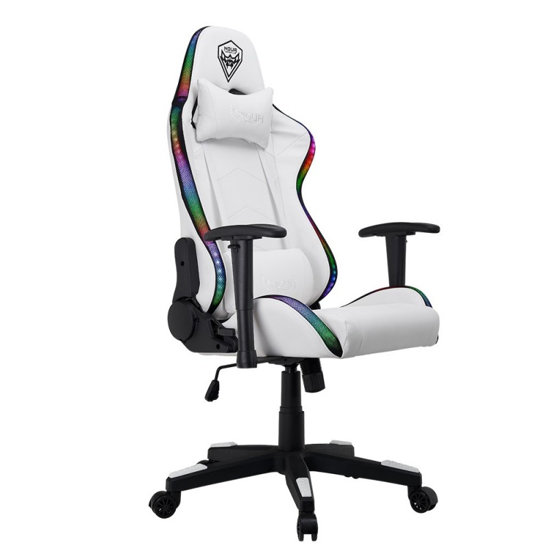 Sedia Gaming Noua Mao M7 White Rgb Rainbow Braccioli 3D e