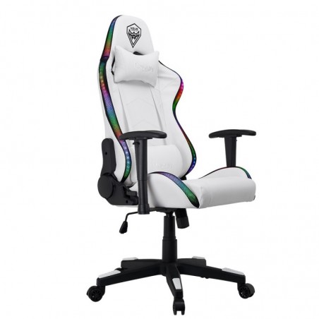 Sedia Gaming Noua Mao M7 White Rgb Rainbow Braccioli 3D e Schienale  Inclinabile